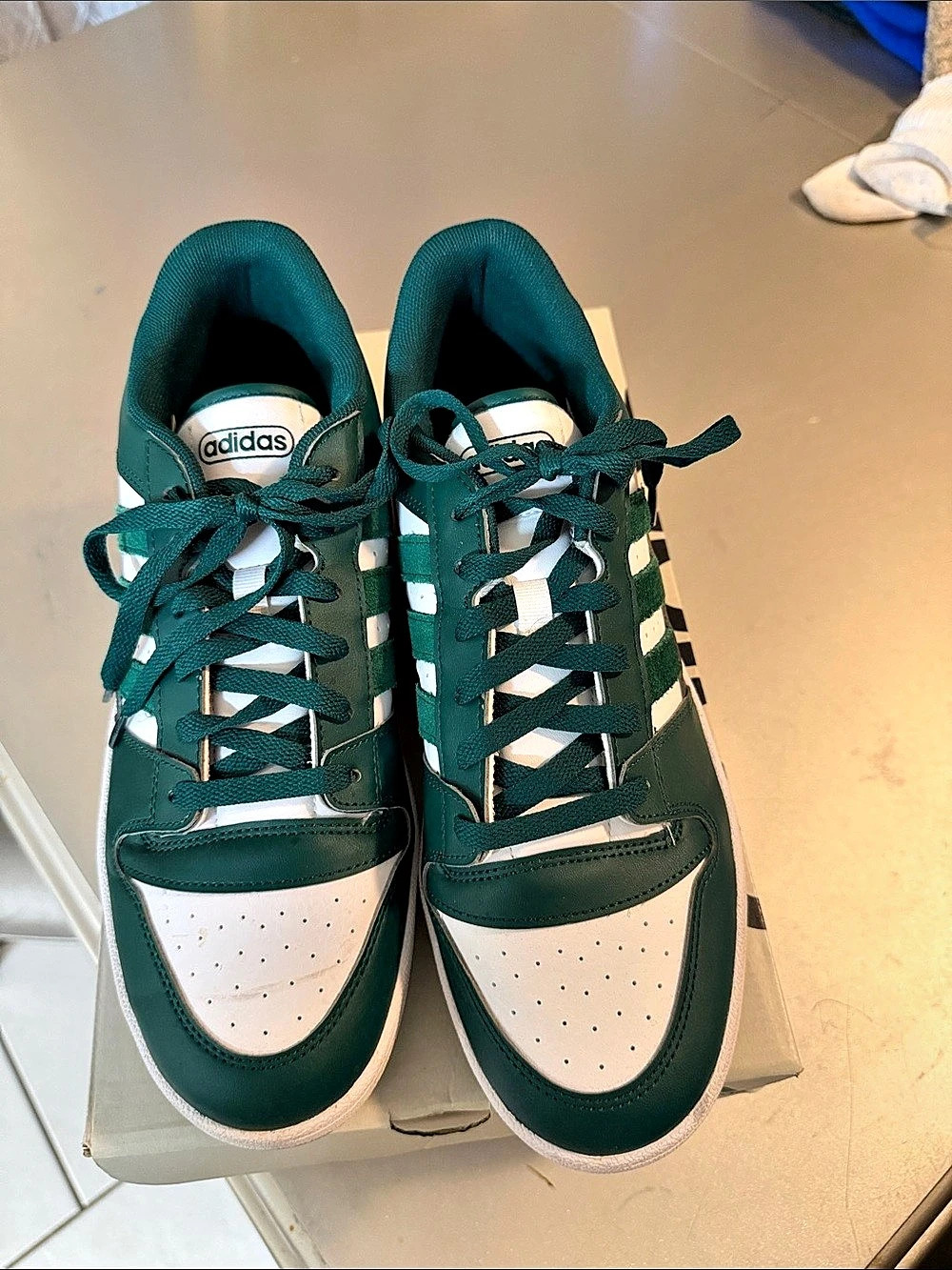 adidas Break Start Low Sneakers Green & White US 12